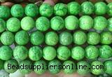 LSBS752 15 inches 16mm round howlite turquoise gemstone beads wholesale