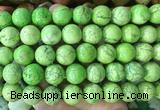 LSBS754 15 inches 16mm round howlite turquoise gemstone beads wholesale