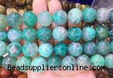 LSBS79 15 inches 16mm round green dragon veins agate beads wholesale