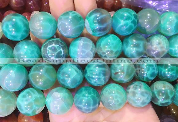 LSBS80 15 inches 18mm round green dragon veins agate beads wholesale