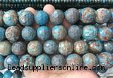 LSBS848 15 inches 18mm faceted round patterned agate gemstone beads wholesale