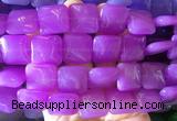 LSBS886 15 inches 20mm square candy jade gemstone beads wholesale