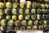LSBS89 15 inches 16mm faceted round yellow tiger eye beads wholesale