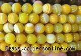 LSBS894 15 inches 16mm round banded agate gemstone beads wholesale