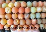 LSBS898 15 inches 16mm round druzy agate gemstone beads wholesale