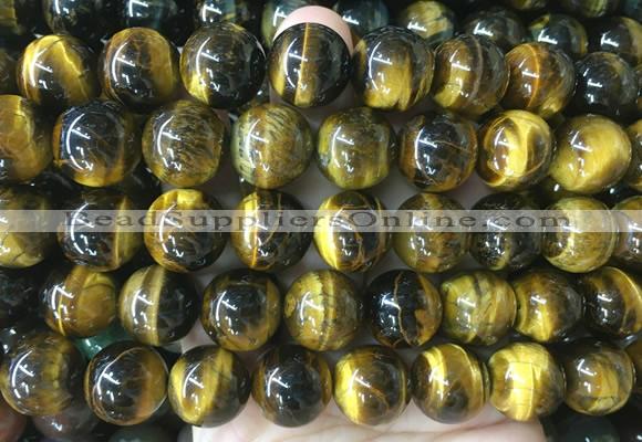 LSBS901 15 inches 16mm round tiger eye gemstone beads wholesale