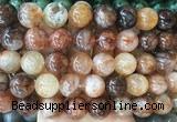 LSBS907 15 inches 16mm round red gum flower crystal gemstone beads wholesale
