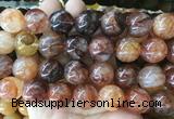 LSBS925 15 inches 18mm round red gum flower crystal gemstone beads wholesale