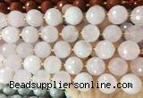 LSBS936 15 inches 16mm faceted round Rose quartz gemstone beads wholesale