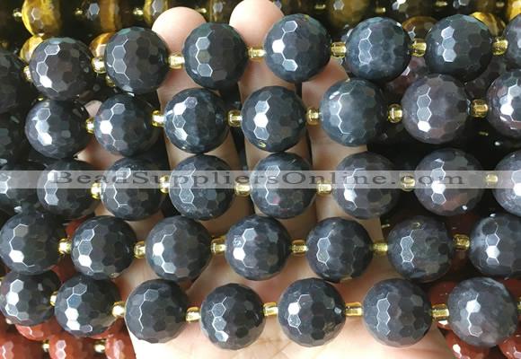 LSBS937 15 inches 16mm faceted round Brecciated jasper gemstone beads wholesale