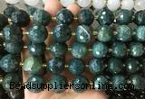 LSBS941 15 inches 16mm faceted round Moss agate gemstone beads wholesale