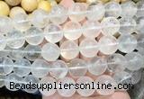 LSBS95 15 inches 16mm round white crystal gemstone beads wholesale