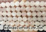 LSBS951 15 inches 14mm faceted round rose quartz gemstone beads wholesale