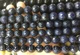 LSBS955 15 inches 14mm faceted round blue sandstone gemstone beads wholesale