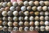 LSBS963 15 inches 14mm faceted round wooden jasper gemstone beads wholesale