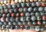 LSBS965 15 inches 14mm faceted round blood jasper gemstone beads wholesale