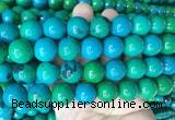 LSBS984 15 inches 16mm round synthetic chrysocolla gemstone beads wholesale