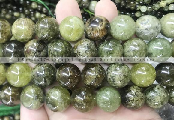 LSBS99 15 inches 16mm round green garnet gemstone beads wholesale