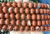 MEBS09 15 inches 8*12mm pumpkin red jasper beads wholesale