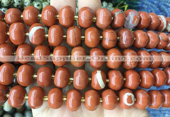 MEBS09 15 inches 8*12mm pumpkin red jasper beads wholesale