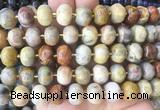 MEBS29 15 inches 8*12mm pumpkin yellow crazy lace agate beads wholesale