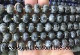 MEBS32 15 inches 8*12mm pumpkin black labradorite beads wholesale