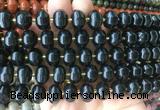 MEBS33 15 inches 8*12mm pumpkin black obsidian beads wholesale
