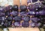 NABS07 15 inches 13*18mm - 15*20mm faceted nuggets amethyst beads