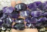 NABS09 15 inches 18*25mm - 22*30mm faceted freeform amethyst beads