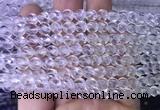 NCBS09 15 inches 6mm carved S shape white crystal beads wholesale