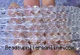 NCBS15 15 inches 8mm faceted round white crystal beads wholesale