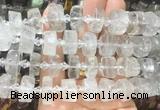 NGBS215 15 inches 10*14mm - 12*16mm faceted nuggets white crystal beads