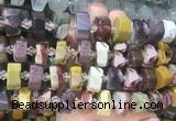 NGBS220 15 inches 10*14mm - 12*16mm faceted nuggets mookaite beads