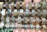 NGBS233 15 inches 10*14mm - 12*16mm faceted nuggets sunstone beads