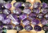 NGBS237 15 inches 8*12mm - 12*16mm faceted nuggets amethyst beads