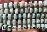 NGBS268 15 inches 10*14mm - 12*16mm faceted nuggets amazonite gemstone beads