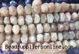 NGBS276 15 inches 10*14mm - 12*16mm faceted nuggets sunstone beads wholesale