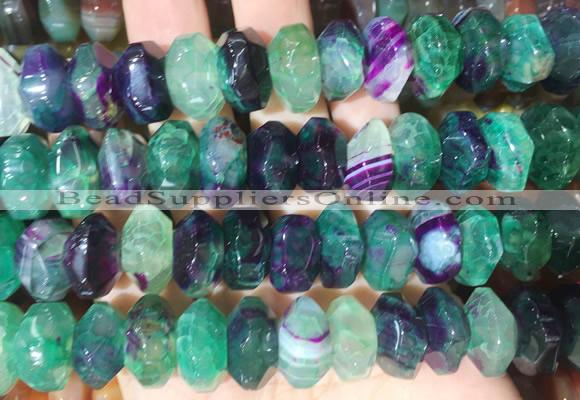 NGBS308 15 inches 8*14mm - 10*16mm faceted nuggets agate beads wholesale