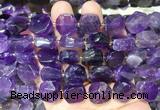 NGBS323 15 inches 14*16mm nuggets amethyst gemstone beads wholesale
