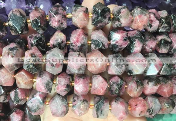 NGBS350 15 inches 10*14mm - 12*16mm nuggets rhodonite beads wholesale