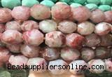 NGBS355 15 inches 13*18mm - 15*20mm faceted nuggets rhodonite beads wholesale