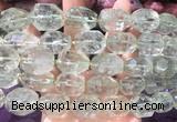 NGBS356 15 inches 13*18mm - 15*20mm faceted nuggets green crystal beads wholesale
