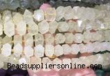 NGBS359 15 inches 10*14mm - 12*16mm faceted nuggets lemon quartz beads wholesale