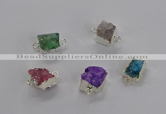 NGC1248 10*12mm - 14*15mm freefrom druzy agate connectors wholesale