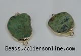 NGC162 25*35mm - 30*40mm freeform chrysocolla gemstone connectors