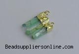 NGC5935 25*28mm - 30*32mm freeform plated white crystal connectors