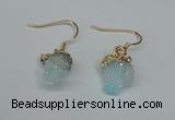 NGE24 10*14mm - 12*16mm nuggets druzy quartz earrings wholesale