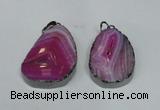 NGP1485 30*45mm - 40*50mm freeform plated druzy agate pendants