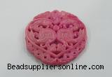NGP1611 65*65mm Carved dyed natural hetian jade pendants wholesale