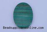 NGP176 2pcs 35*40mm oval synthetic malachite gemstone pendants